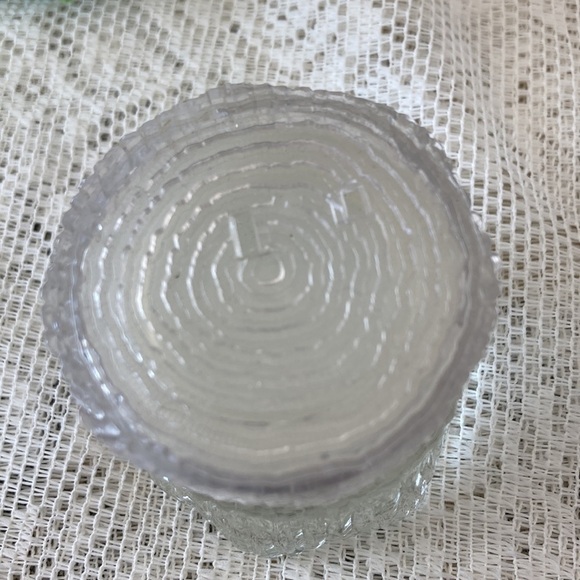 3 Pcs Vintage - Art Deco Powder Jar Glass, Bark glass jar, Milk glass jar. Empty - Picture 10 of 15